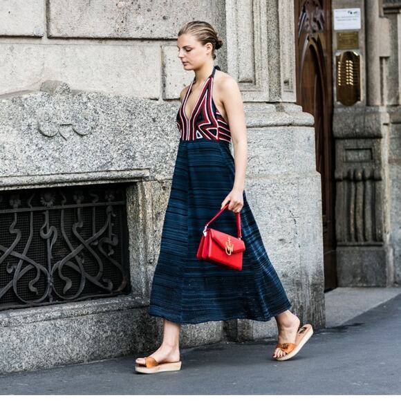 Rachel Comey Crochet Halter Midi Dress Size XS Black Natural Space Knit $648 - Picture 4 of 16